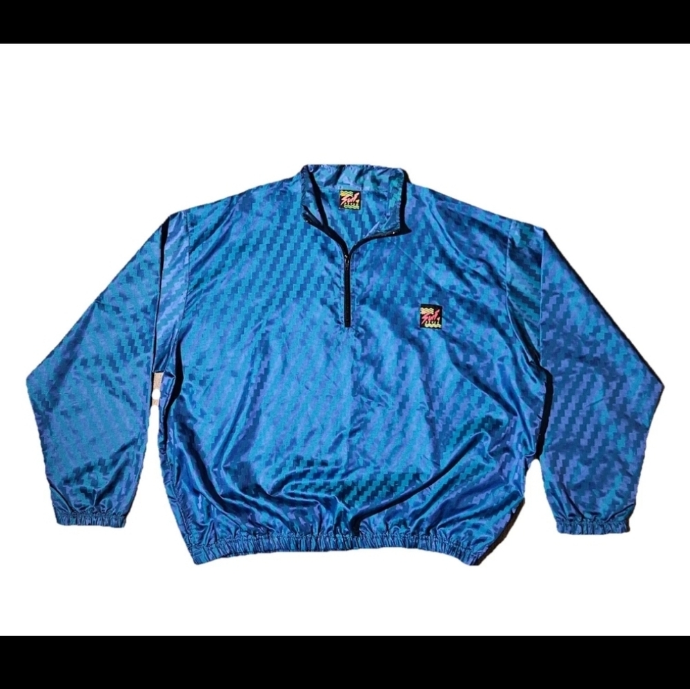 Vintage Surf Style Iridescent Chameleon Windbreaker Jacket Multicolor USA